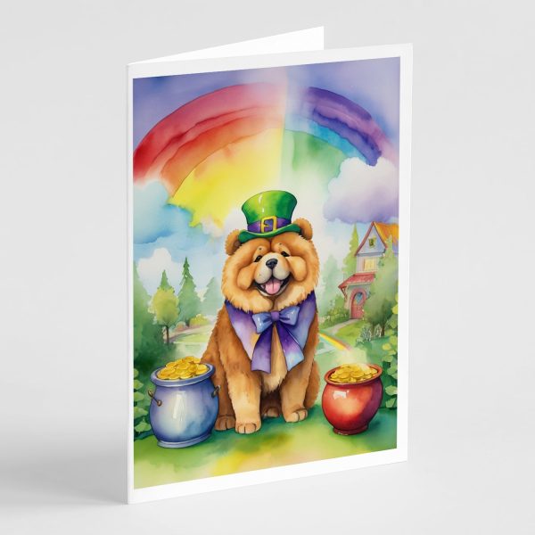 Chow Chow St Patrick s Day Greeting Cards Pack of 8 For Cheap
