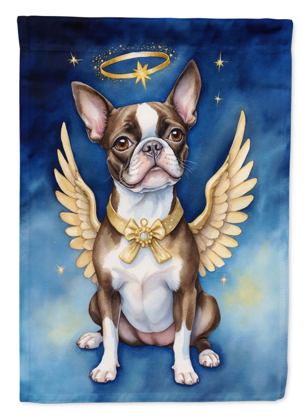 Boston Terrier My Angel Garden Flag – Memorial or Christmas Dog Angel Decor Fashion