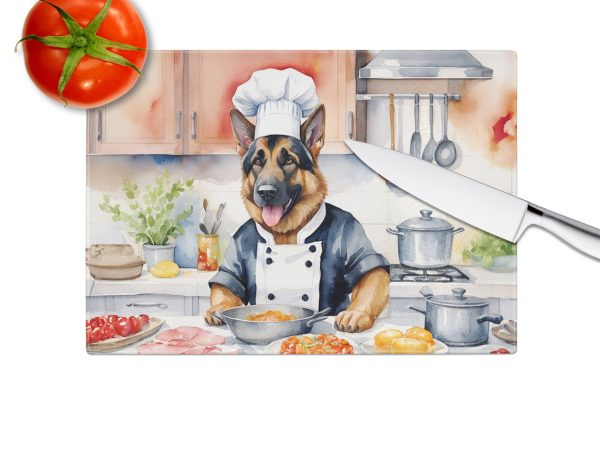 German Shepherd The Chef Glass Cutting Board For Discount - Image 3