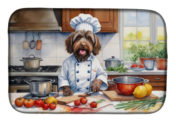 Wirehaired Pointing Griffon The Chef Dish Drying Mat Hot on Sale