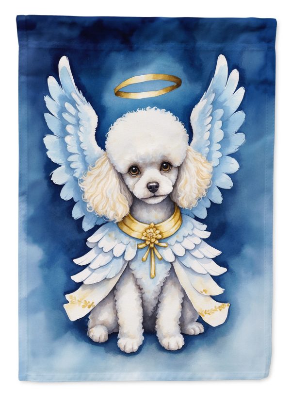 White Poodle My Angel House Flag For Sale