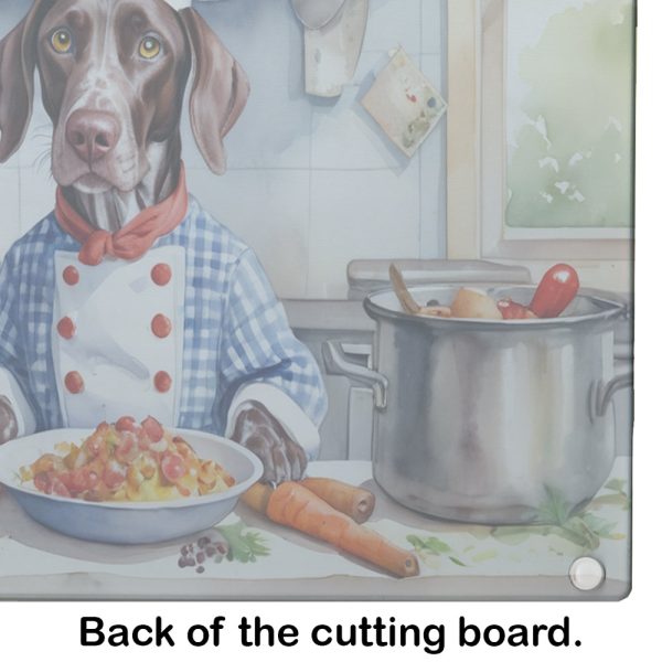 German Shorthaired Pointer The Chef Glass Cutting Board Cheap - Image 4