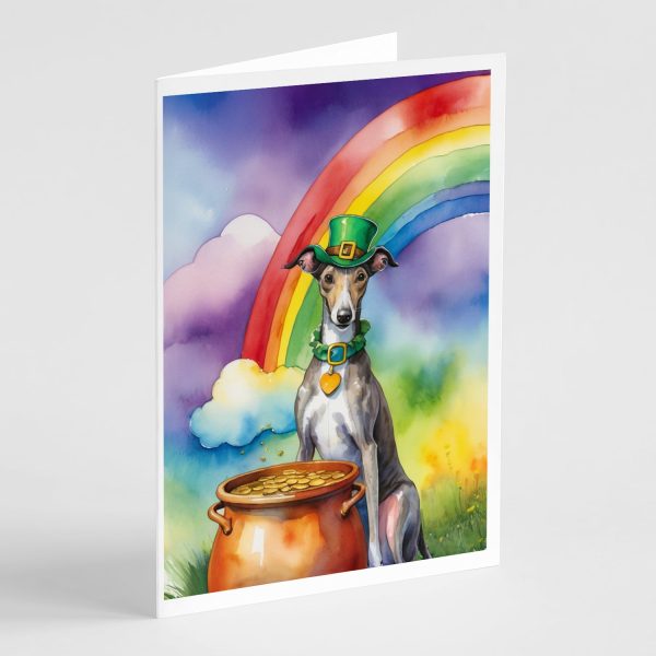 Greyhound St Patrick s Day Greeting Cards Pack of 8 on Sale