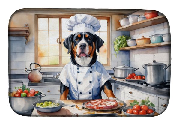 Greater Swiss Mountain Dog The Chef Dish Drying Mat Online Hot Sale