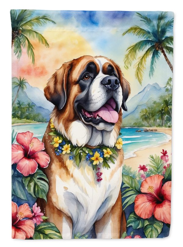 Saint Bernard Luau House Flag For Discount