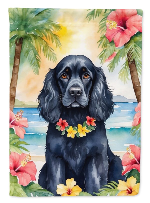 Cocker Spaniel Luau House Flag Sale