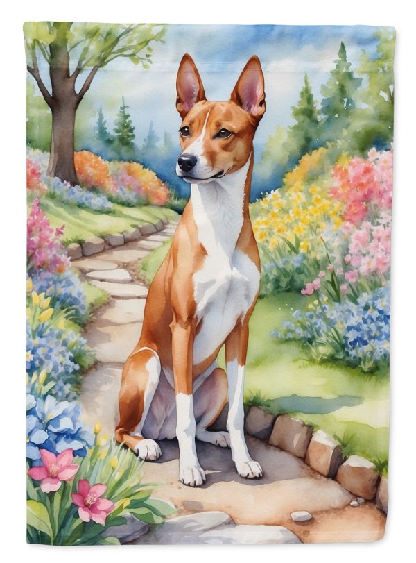 Basenji Spring Path House Flag Online