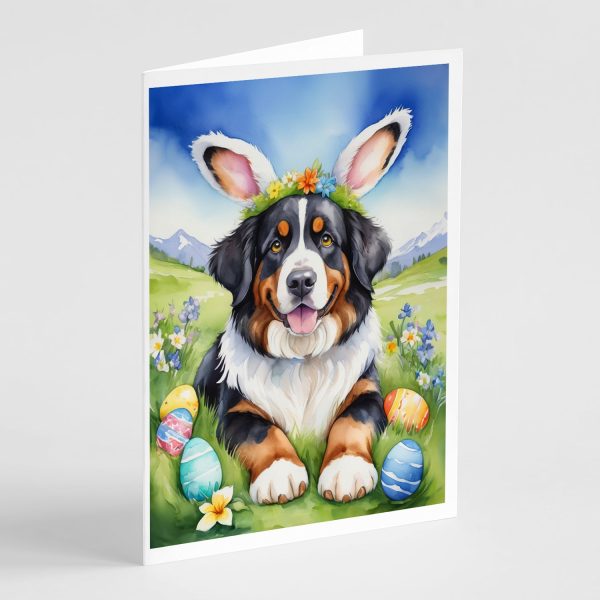 Bernese Mountain Dog Easter Egg Hunt Greeting Cards Pack of 8 Fashion