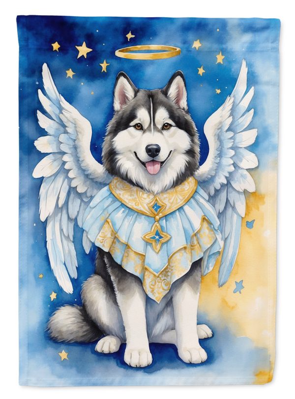 Alaskan Malamute My Angel Garden Flag – Memorial or Christmas Dog Angel Decor Supply