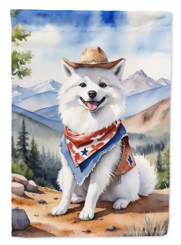American Eskimo Cowboy Welcome House Flag Supply