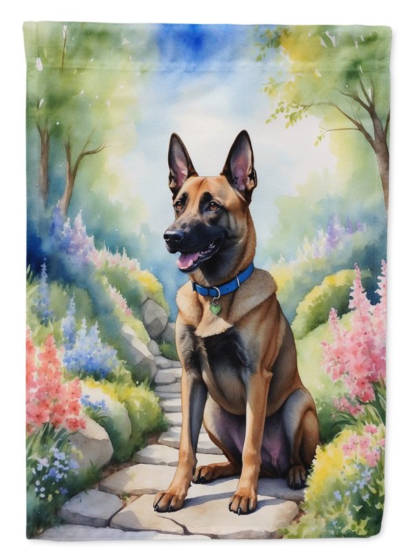 Belgian Malinois Spring Path House Flag on Sale