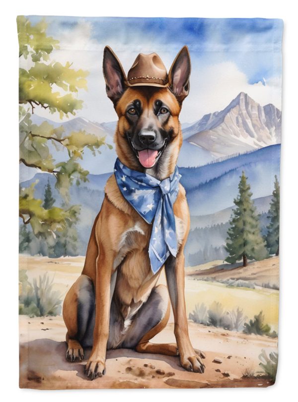 Belgian Malinois Cowboy Welcome House Flag For Discount
