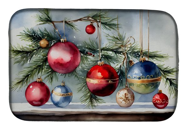 Christmas Ornaments Dish Drying Mat Fashion