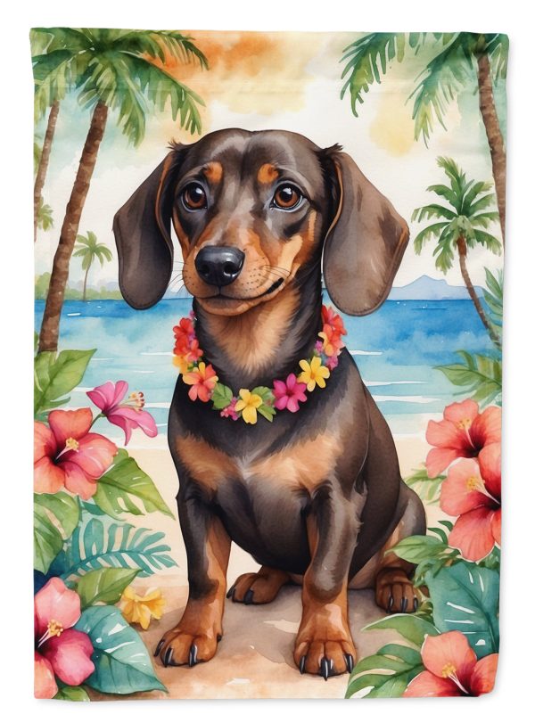Dachshund Luau House Flag Hot on Sale