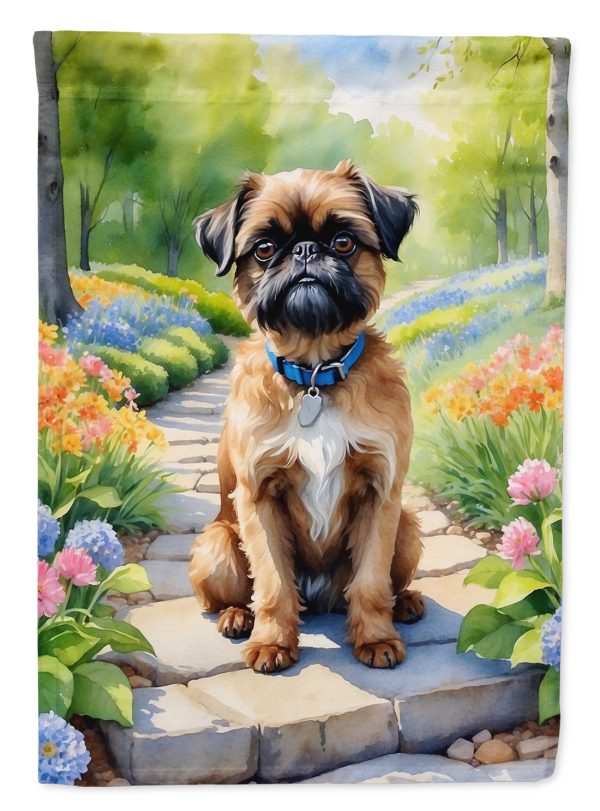 Brussels Griffon Spring Path House Flag Online now