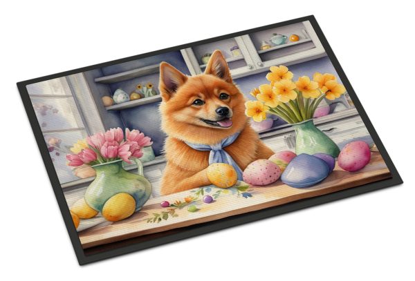 Decorating Easter Finnish Spitz Doormat Fashion