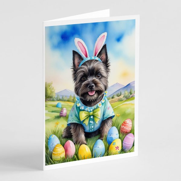 Cairn Terrier Easter Egg Hunt Greeting Cards Pack of 8 Online Hot Sale