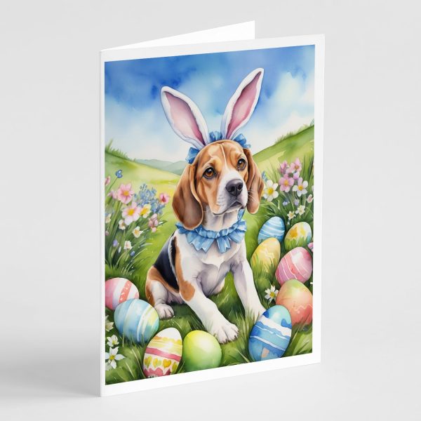 Beagle Easter Egg Hunt Greeting Cards Pack of 8 Cheap