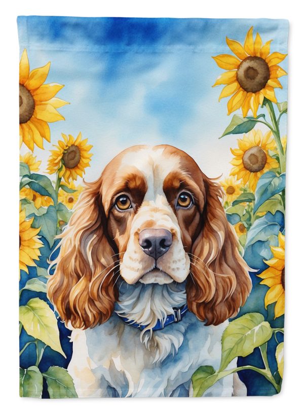 Cocker Spaniel in Sunflowers Garden Flag – Bright Dog-Themed Yard Decor Discount