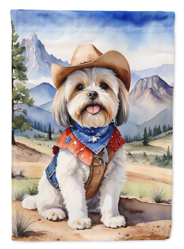 Lhasa Apso Cowboy Welcome House Flag Supply