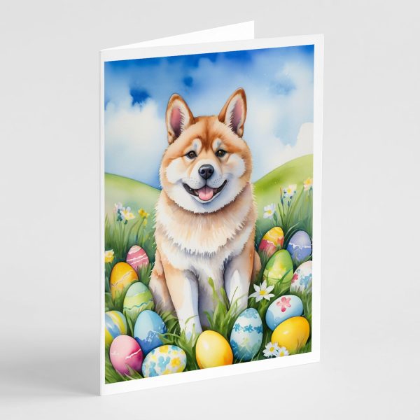 Akita Easter Egg Hunt Greeting Cards Pack of 8 Discount