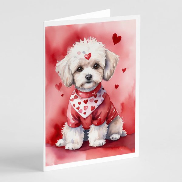 Maltipoo My Valentine Greeting Cards Pack of 8 For Sale