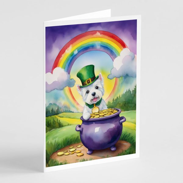 Westie St Patrick s Day Greeting Cards Pack of 8 For Cheap