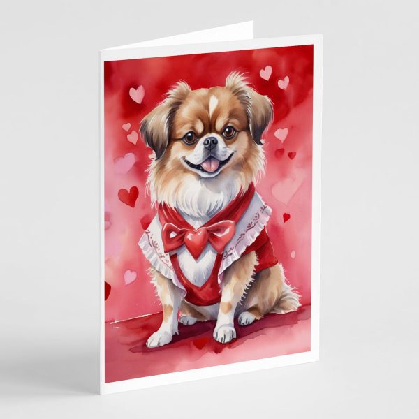 Tibetan Spaniel My Valentine Greeting Cards Pack of 8 Online Hot Sale