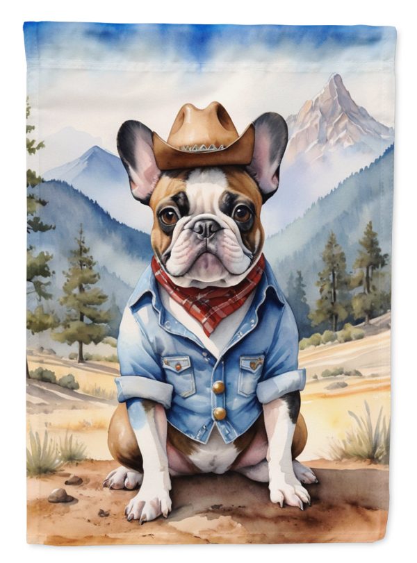 French Bulldog Cowboy Welcome House Flag Cheap