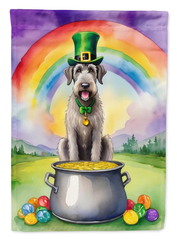 Irish Wolfhound St Patrick s Day House Flag Online now