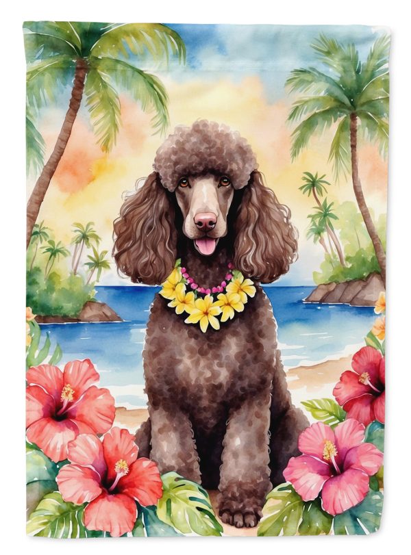 Chocolate Poodle Luau House Flag Online