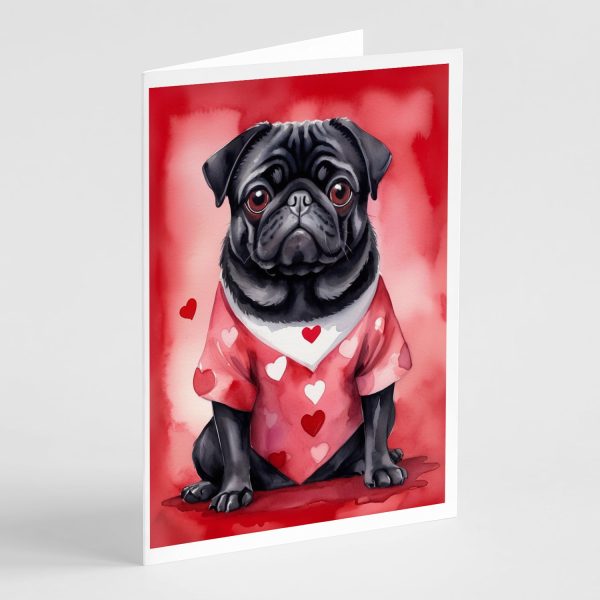 Pug My Valentine Greeting Cards Pack of 8 For Sale