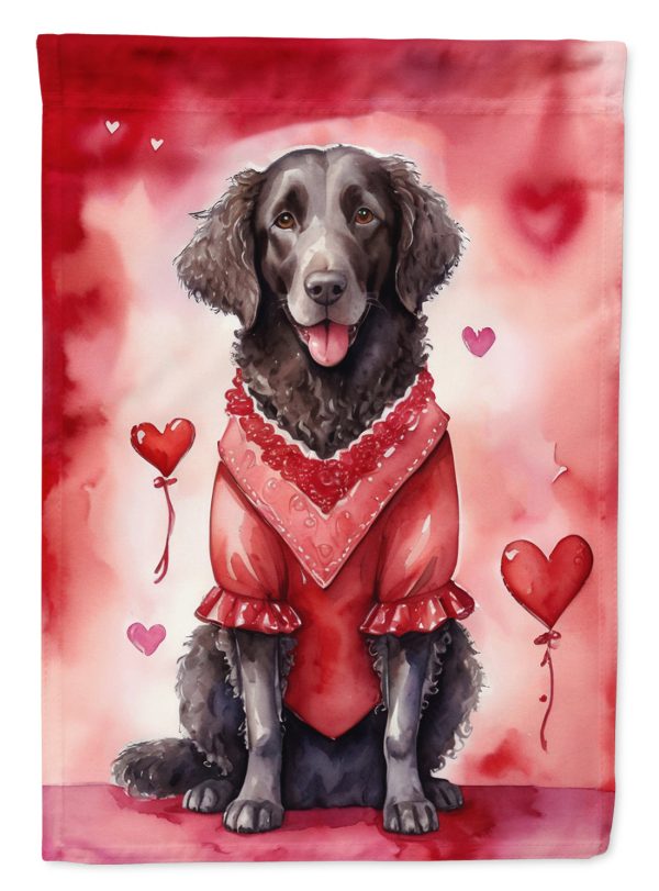 Curly-Coated Retriever My Valentine House Flag Online now