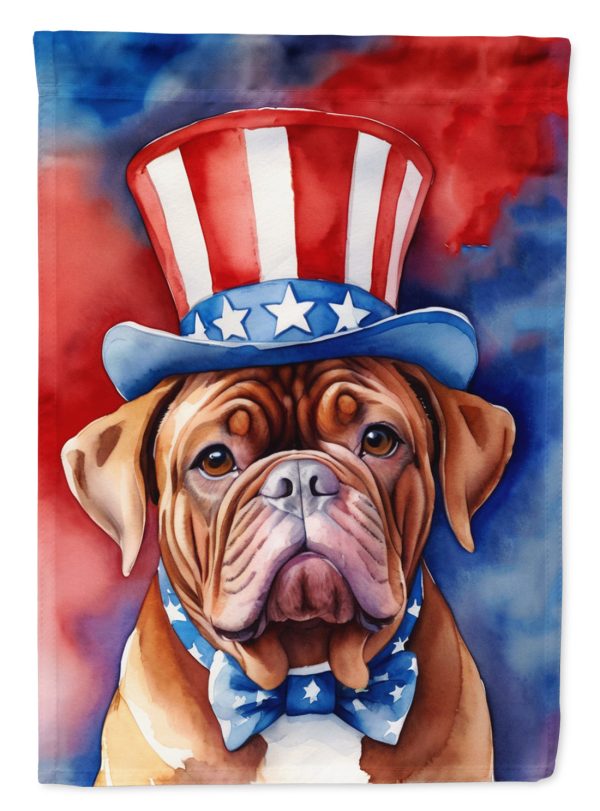 Dogue de Bordeaux Patriotic American House Flag For Discount
