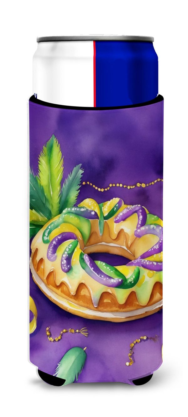 King Cake Mardi Gras Hugger for Ultra Slim Cans Sale
