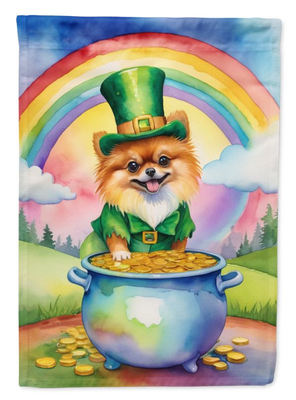 Pomeranian St Patrick s Day House Flag Supply