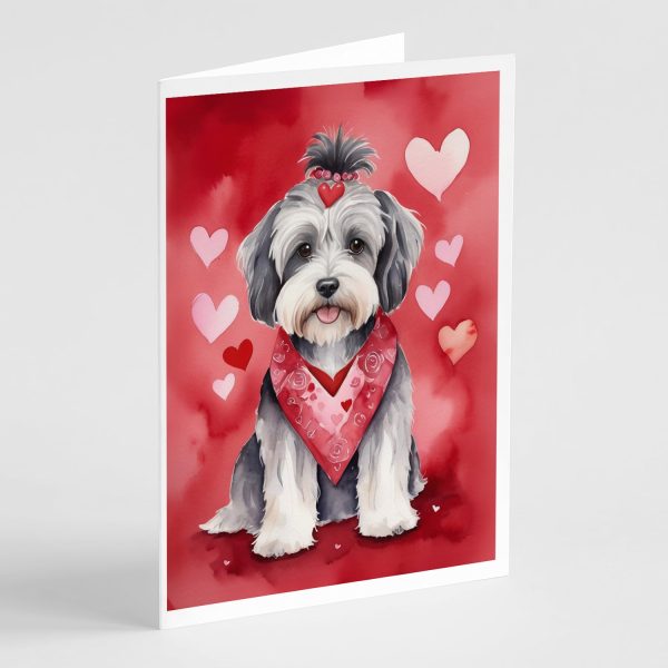 Tibetan Terrier My Valentine Greeting Cards Pack of 8 Fashion
