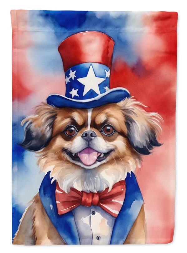 Tibetan Spaniel Patriotic American House Flag Cheap
