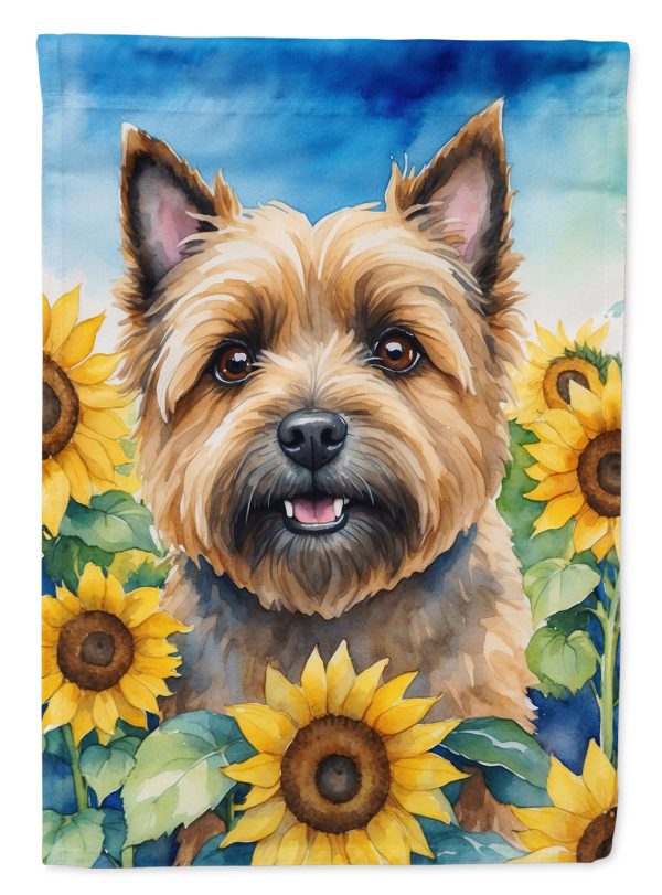 Cairn Terrier in Sunflowers Garden Flag – Bright Dog-Themed Yard Decor For Discount