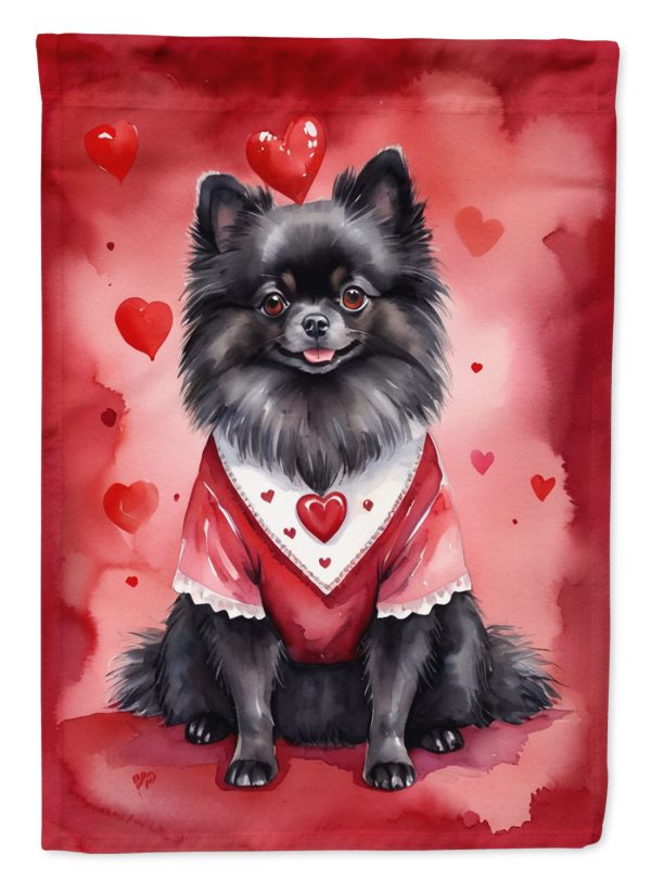 Pomeranian Valentine’s Day Garden Flag – Dog-Themed Heart Yard Decor Online Hot Sale