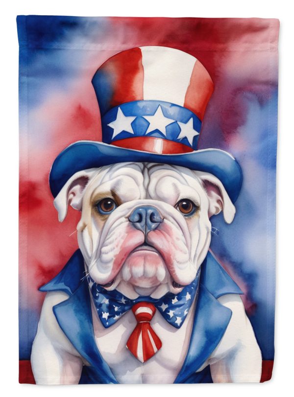 English Bulldog Patriotic American House Flag Sale