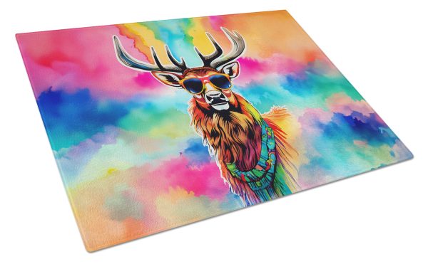 Hippie Animal Stag Deer Glass Cutting Board Online