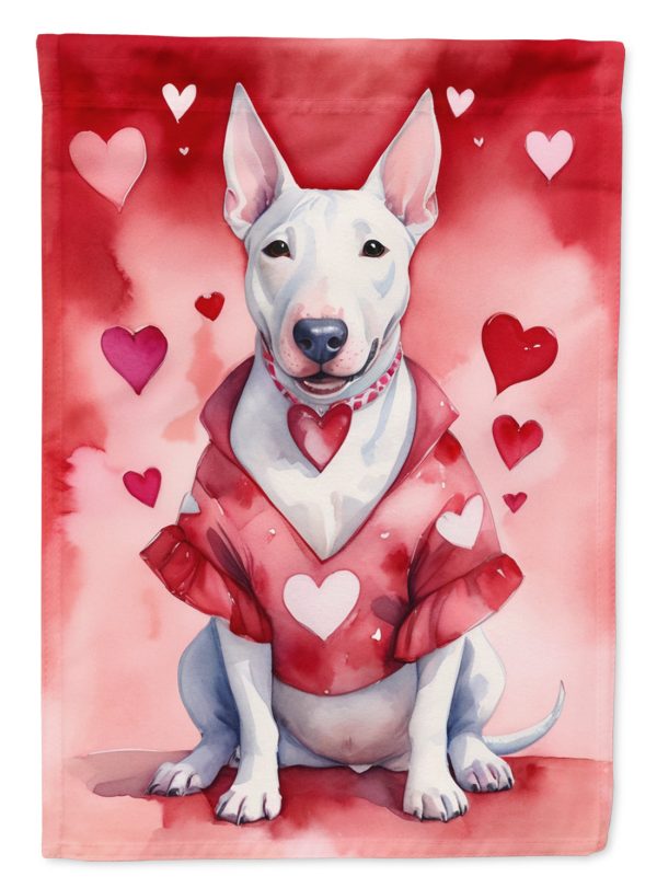 Bull Terrier My Valentine House Flag Cheap