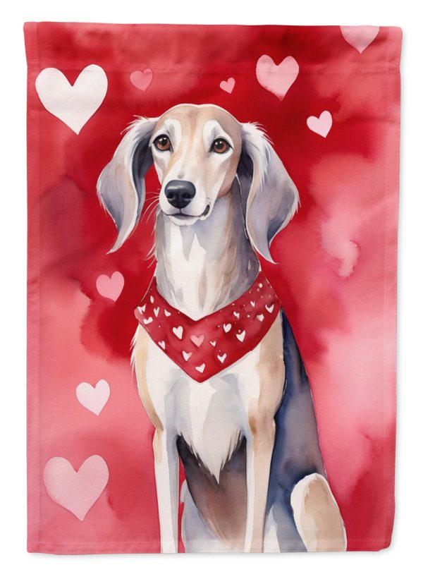 Saluki My Valentine House Flag Online
