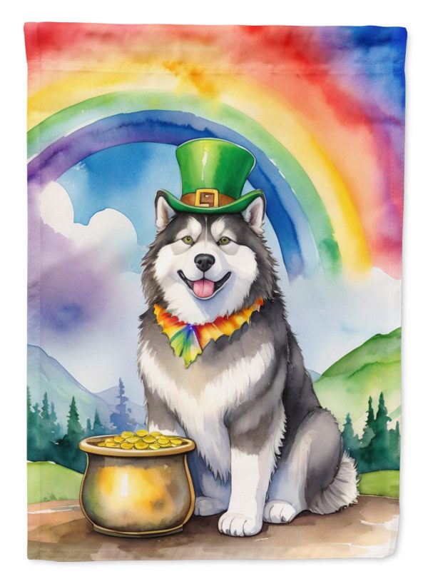 Alaskan Malamute St Patrick s Day House Flag Discount