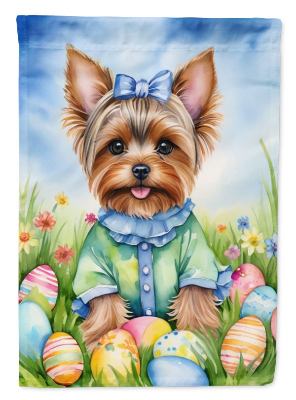 Yorkshire Terrier Easter Egg Hunt House Flag Online now