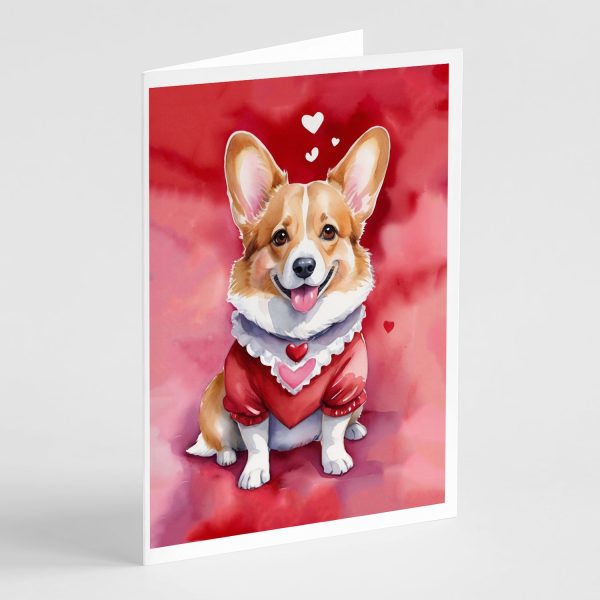 Corgi My Valentine Greeting Cards Pack of 8 Hot on Sale