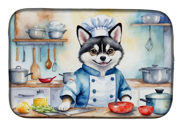 Alaskan Klee Kai The Chef Dish Drying Mat Cheap