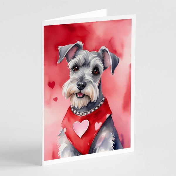 Schnauzer My Valentine Greeting Cards Pack of 8 Online