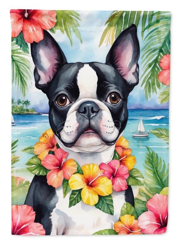 Boston Terrier Luau House Flag Online Sale